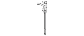 EHM Küchenarm. m. Spülm.ventil HANSAPINTO 4520 Ausld. 213 mm DN15 chr – Bild 2