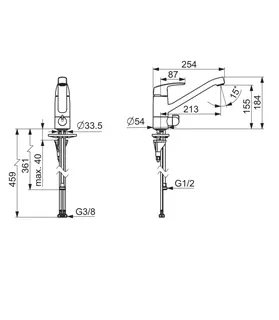 EHM Küchenarm. m. Spülm.ventil HANSAPINTO 4520 Ausld. 213 mm DN15 chr – Bild 3