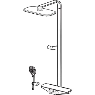 Regenbrause-Duscharmatur HANSAEMOTION Wellfit 5865 3-strahlig 6 V DN15 – Bild 3