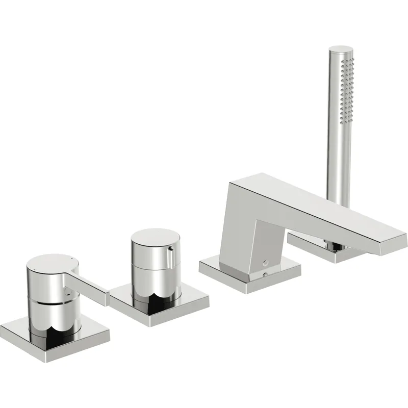 EHM FM-Set f. Wafü/Br. HANSALOFT 5775 Ros. eckig 1-strahlig 75x75 mm chr