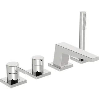 EHM FM-Set f. Wafü/Br. HANSALOFT 5775 Ros. eckig 1-strahlig 75x75 mm chr