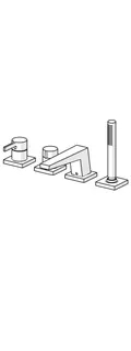 EHM FM-Set f. Wafü/Br. HANSALOFT 5775 Ros. eckig 1-strahlig 75x75 mm chr – Bild 3