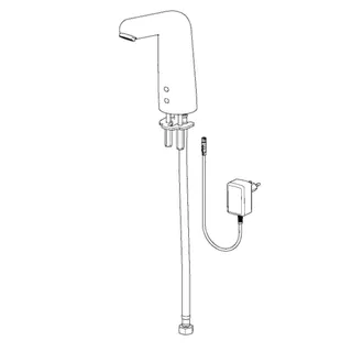 Waschtisch-Batt. HANSAMEDIPRO XL 0568 230/9V Kaltw. Bluetooth Ausld. 136 mm DN15 chr – Bild 4