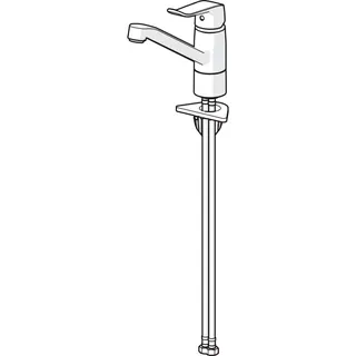 EHM Küchenarm. HANSACARE 4610 Bed.he. lang Ausld. 214 mm DN15 chr – Bild 3