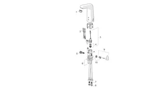 Waschtisch-Batt. HANSAMEDIPRO XL 0568 230/9V Bluetooth Ausld. 136 mm DN15 chr – Bild 4