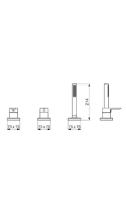 EHM FM-Set f. Wafü/Br. HANSALIGNA 0643 1-strahlig 75x75 mm chr – Bild 2