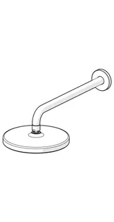 Kopfbrause HANSABASICJET 4436 1-strahlig Ausld. 348 mm DN 15 chr – Bild 3