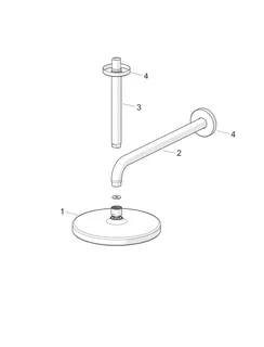 Kopfbrause HANSABASICJET 4436 1-strahlig Ausld. 348 mm DN 15 chr – Bild 4
