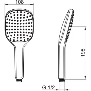 Handbrause HANSAACTIVEJET Style 8431 1-strahlig chr – Bild 3