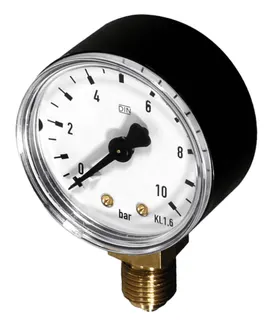 Resideo Manometer M38T G 1/4, 50mm, unten, Teilung 0-10bar