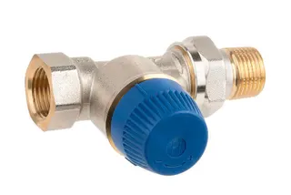 Resideo Thermostatventil Kombi-TRV Messing vernickelt, Durchgang, DN15