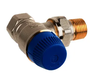 Resideo Thermostatventil Kombi-TRV Messing vernickelt, Eck, DN20 – Bild 2