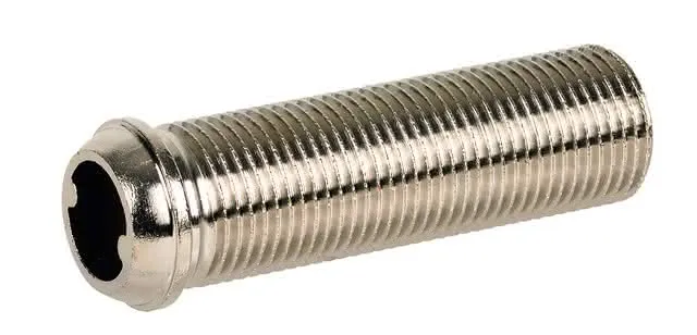 Resideo Verlängerungstülle VA5204B zylindrisch, Messing vernickelt 1/2 "