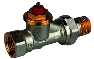 Resideo Thermostatventilkörper FX Messing vernickelt, Durchgang, 1/2'' – Bild 2