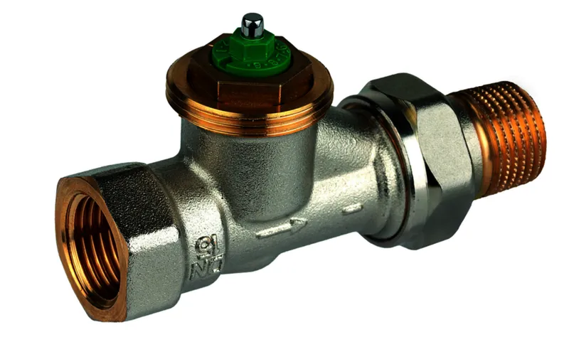 Resideo Thermostatventilkörper LX Messing vernickelt, Durchgang, 1/2''
