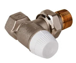 Resideo Thermostatventilkörper H Messing, vernickelt Eck, 1/2'' – Bild 2