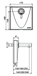 SCHELL AP-Waschtisch-Armatur WALIS E IR, 130 Ausl., chrom – Bild 2