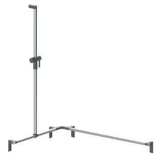Normbau Cavere Care Chrome Duschhandlauf 9486107 Chrome Anthrazit-Metallic – Bild 2