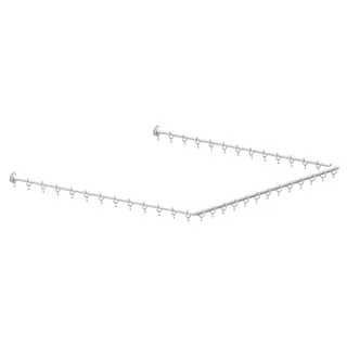 Normbau Nylon Care 400 Duschvorhangstange 0782380 Weiß – Bild 2