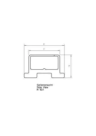 DS Magnetprofil L: 2100 mm, 001: Weiss