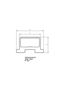 DS Magnetprofil L: 2100 mm, 001: Weiss