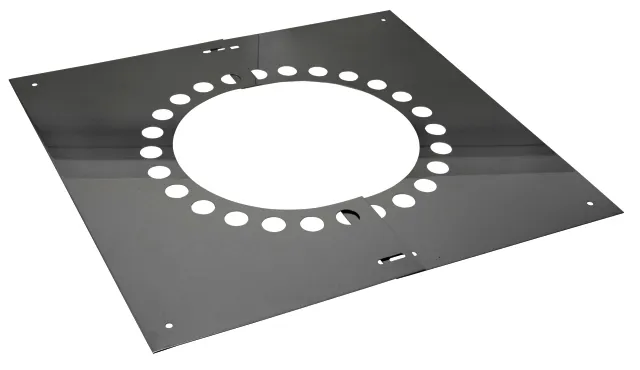 Bertrams Duschwanne Blendbl. für Dachschr. m. Hinterl DN130, 0-30 Grad Neigung, VA