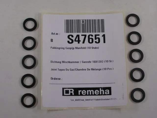 Remeha Dicht Gasrohr/Mischkammer W10-28(x10) S47651