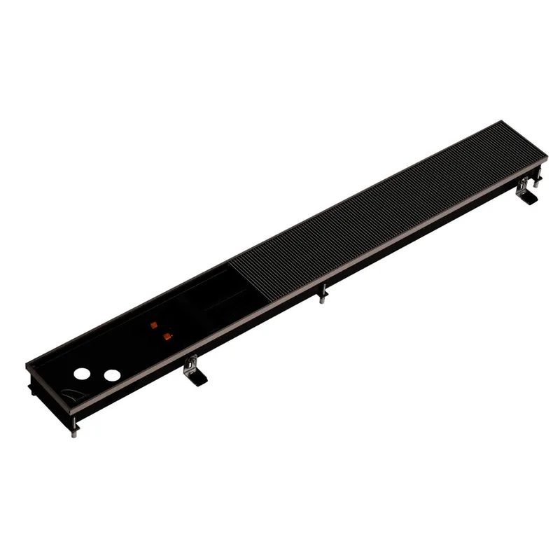 Kampmann Unterflurkonvektor QK nano 165/00 070/165/2000 Q-Rost Stahl RAL9006 besch.