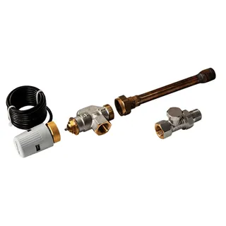 Kampmann Ventilkit Katherm QK nano beigestellt voreinstellbar Antrieb 24V Verschr. DN15