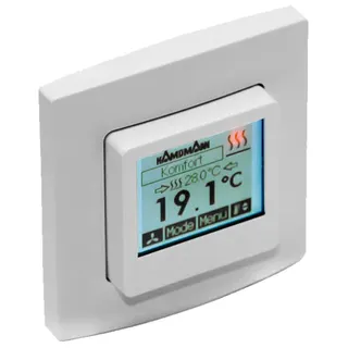 Kampmann Uhrenthermostat IP30, UP, 5-30 Grad C H 18-40 Grad C K 230V/0-10VDC Typ 30256