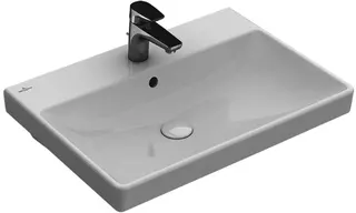 Villeroy & Boch Waschbecken Avento 600x470mm Rechteck 1HL. m. Überlauf Stone White CeramicPlus – Bild 2