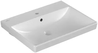 Villeroy & Boch Waschbecken Avento 600x470mm Rechteck 1HL. m. Überlauf Stone White CeramicPlus – Bild 3
