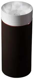 Villeroy & Boch Waschbecken mit Säule Octagon 400x400mm Rund HL. Mocha Leather