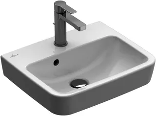 VB Handwaschbecken O.novo 450x370mm Eckig 1HL. ohne Überlauf Weiß Alpin