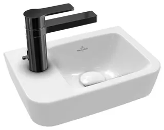 Villeroy & Boch HWB Compact O.novo 360x250mm Eckig BP rechts 1HL. o. ÜL. Weiß Alpin – Bild 2