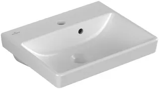 Villeroy & Boch Handwaschbecken Avento 450x370mm re-eckig 1HL. m. ÜL. Stone White cplus – Bild 3