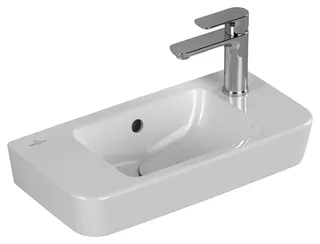 Villeroy & Boch HWB Compact O.novo 500x250mm Eckig 1HL. rechts m. ÜL. Weiß Alpin cplus – Bild 2
