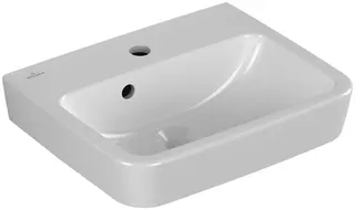 Villeroy & Boch Handwaschbecken O.novo 450x370mm Eckig 1HL. m. ÜL. Weiß Alpin CeramicPlus – Bild 3