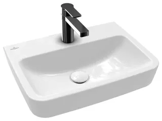 Villeroy & Boch Handwaschbecken O.novo 500x370mm Eckig 1HL. ohne Überlauf Weiß Alpin – Bild 2