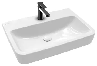 Villeroy & Boch Waschbecken O.novo 650x460mm Eckig 1HL. o. Überlauf geschliffen Weiß Alpin – Bild 2