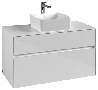 Villeroy & Boch WTUS Collaro C038 1000x548x500mm 2 Ausz. Waschtisch m.tig Glossy White – Bild 2