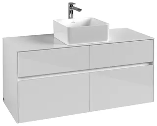 VB WTUS Collaro C041 1200x548x500mm 4 Ausz. WT m.tig Glossy White