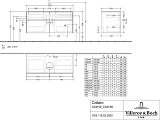 Villeroy & Boch WTUS Collaro C041 1200x548x500mm 4 Ausz. Waschtisch m.tig Arizona Oak – Bild 4