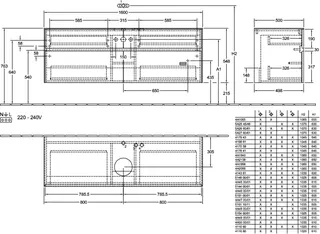 Villeroy & Boch WTUS Collaro C049 1600x548x500mm 4 Ausz. Waschtisch m.tig White Matt – Bild 5
