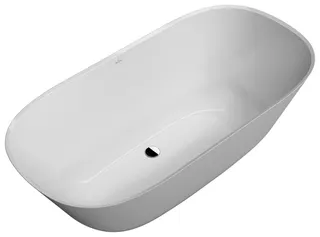 Villeroy & Boch Badewanne Theano 1550x750x506mm Solo Freistehend Stone White – Bild 3