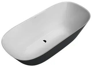 VB Badewanne Theano 1750x800x506mm Duo Freistehend ColourOnDemand Stone White