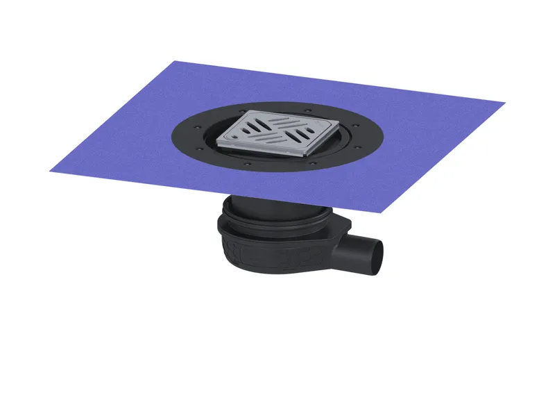KESSEL-Bodenablauf Der Ultraflache 79 DN 50, Variofix, Designrost Kessel, L&L