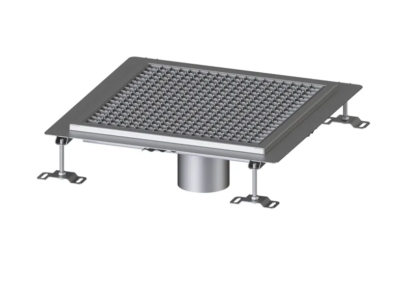 KESSEL-Bodenwanne Ferrofix Klebeflansch H: 15 mm, 500 x 500 mm