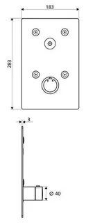 SCHELL UP-Dusche LINUS BASIC D-C-T CVD, Thermostat, edelstahl – Bild 2