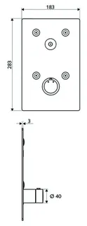 SCHELL UP-Dusche LINUS BASIC D-C-T CVD, Thermostat, edelstahl – Bild 3
